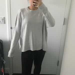 H&M light gray drop shoulder sweater